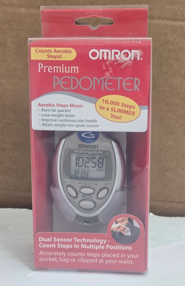 Omron Premium Pocket Pedometer Dual Sensor Tech SEALED 2004