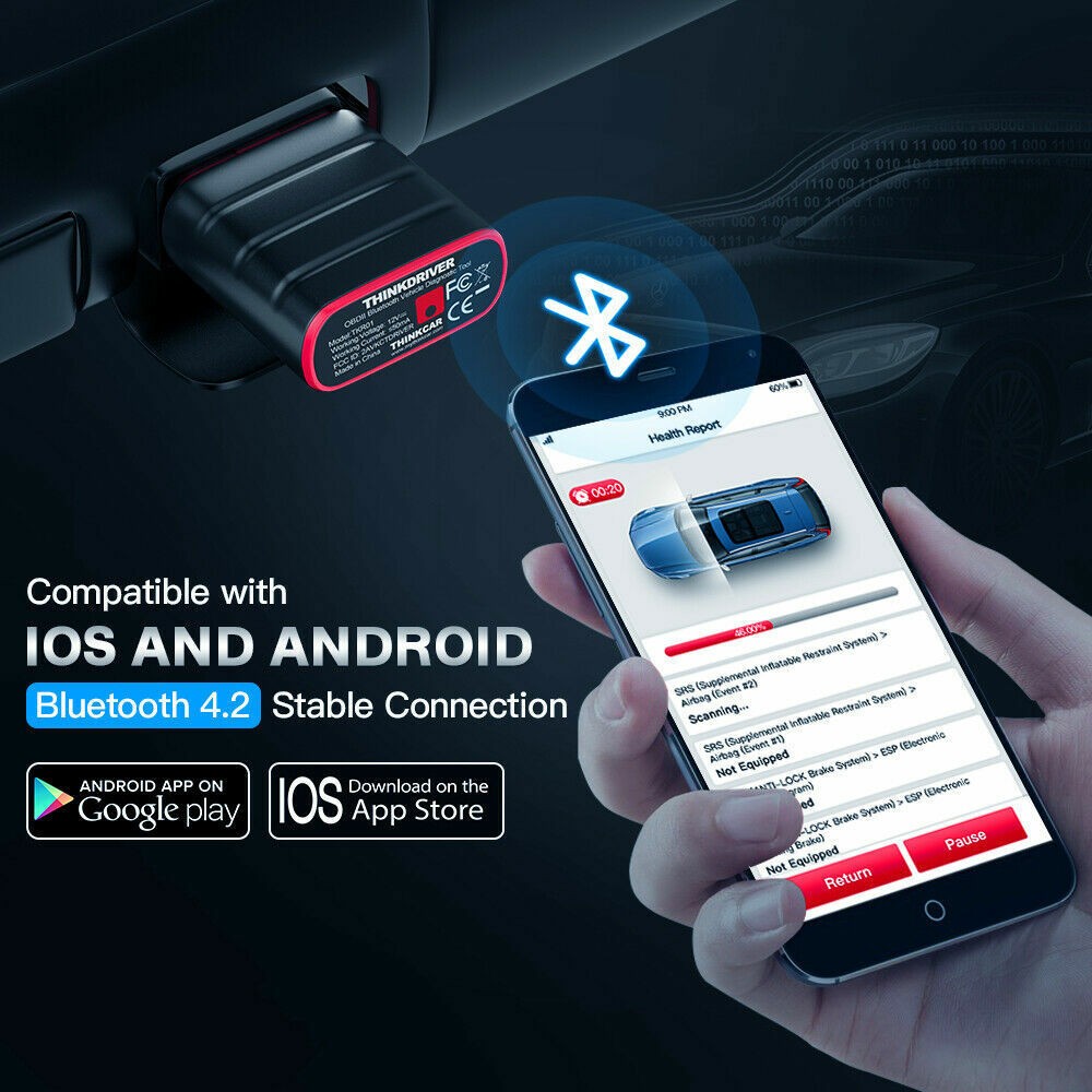 ThinkCar Bluetooth OBD2 All System Bidirectional Diagnostic Tool ABS EPB Reset