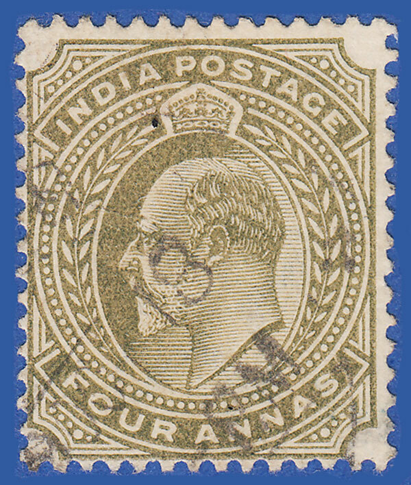 INDIA 1903 4a OLIVE SG128 GU