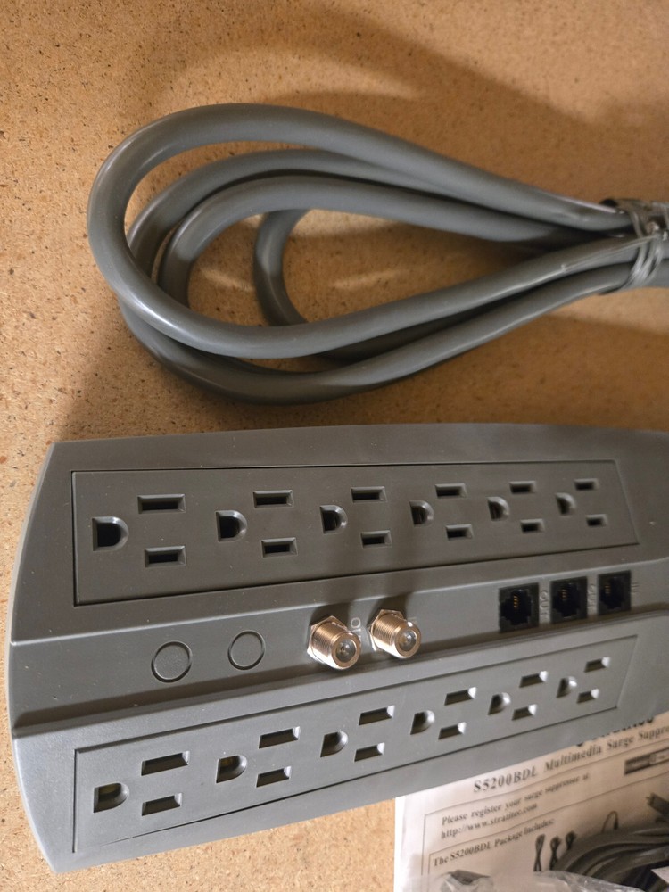 Stratitec S5202A Power Surge Protector w/extras - New, No Box