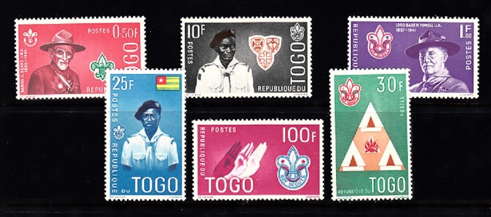 TOGO SC# 401-406 SCOUTISM - MNH