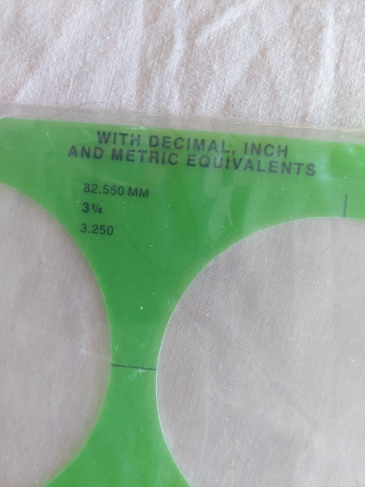 Jumbo Circles & Ovals 2 CTHRU RULER PLASTIC Template STENCILS