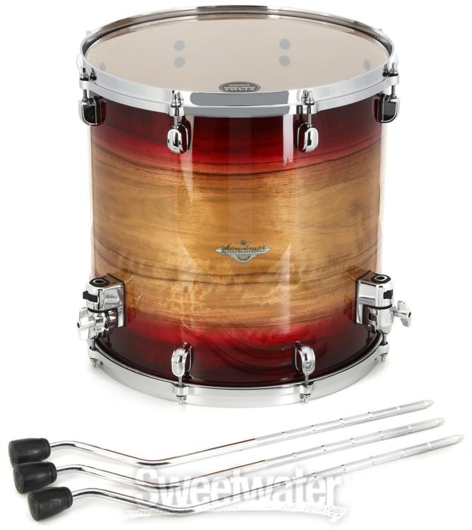 Tama Starclassic Maple Floor Tom - 16 x 16 inch - Ruby Pacific Walnut Burst with