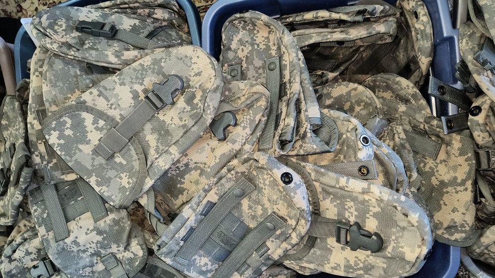 10 Pouches MOLLE E-Tool Drum Utility Range Shovel Field Genuine Issue Made USA