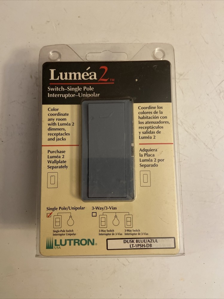 Lutron LT-1PSH-DB Matte finish 1-Way Switch Single Pole Dusk Blue