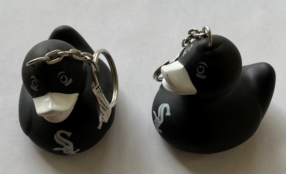 MLB Chicago White Sox 1 Pair Rubber Duck Style Keychains