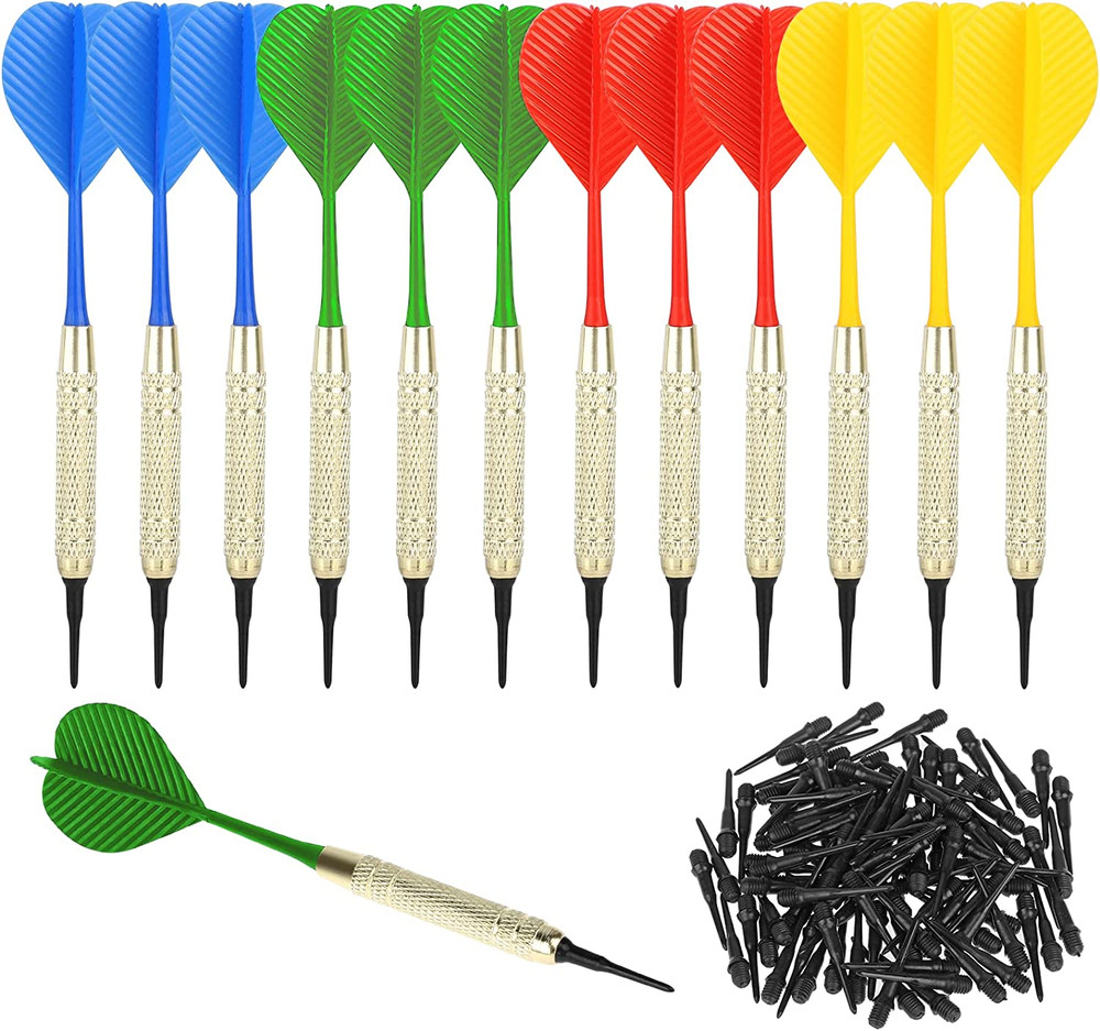 Soft Dart , 12 Pcs Dart with Plastic Soft Tip Points for Dartboard