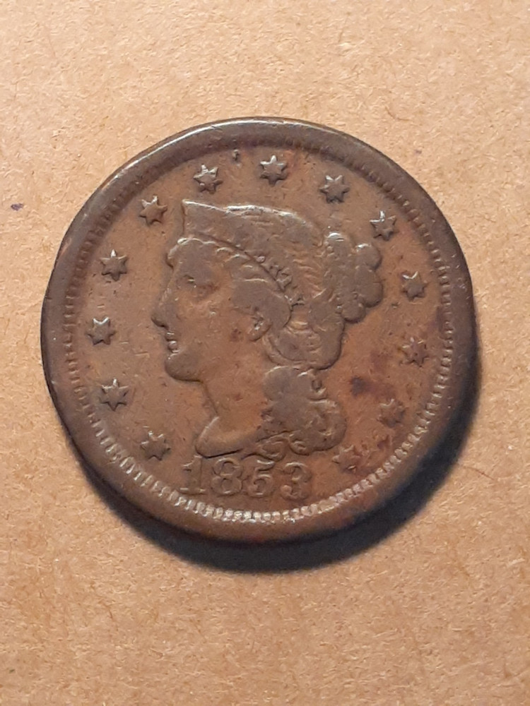 1853 LARGE CENT