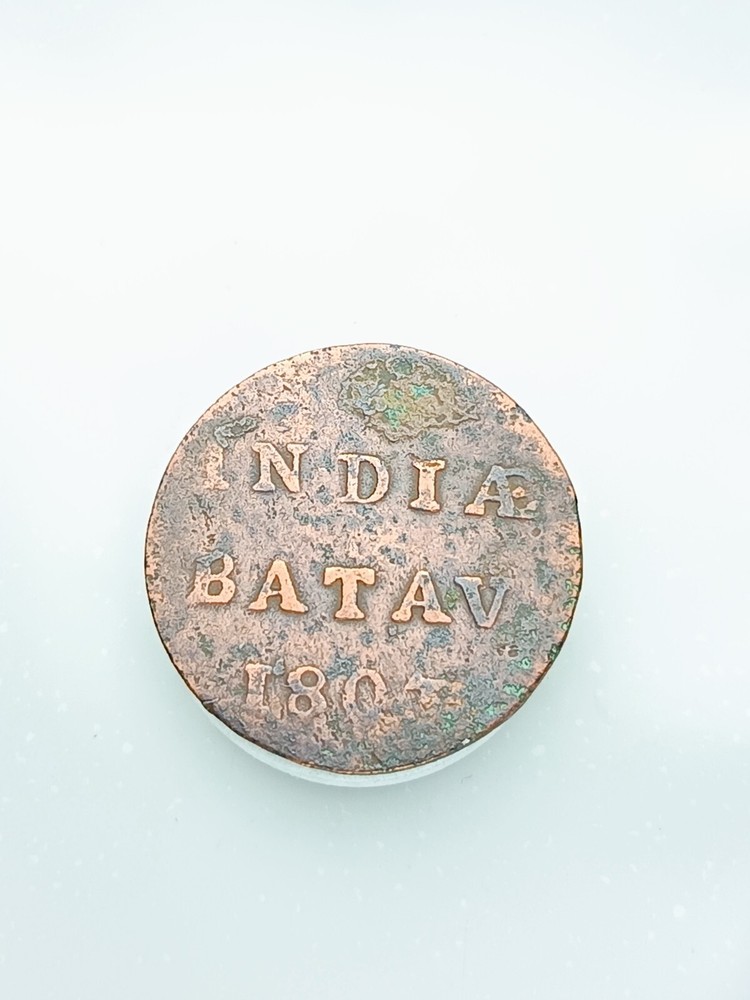 🇳🇱 Netherlands 5 1/16 indaæ batav 1803 G. Copper. Highgrade. E34