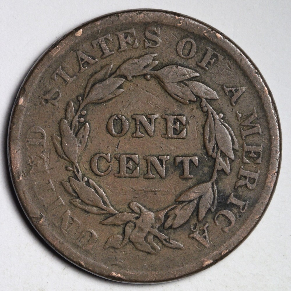 1837 Coronet Head Large Cent CHOICE FINE+ E171 ANL