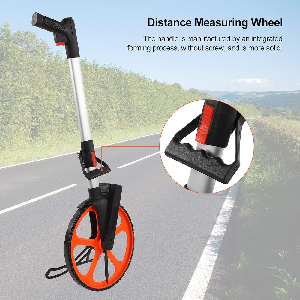 Precision Measuring Wheel - 9999.9M/9999.9Ft Range with Counter