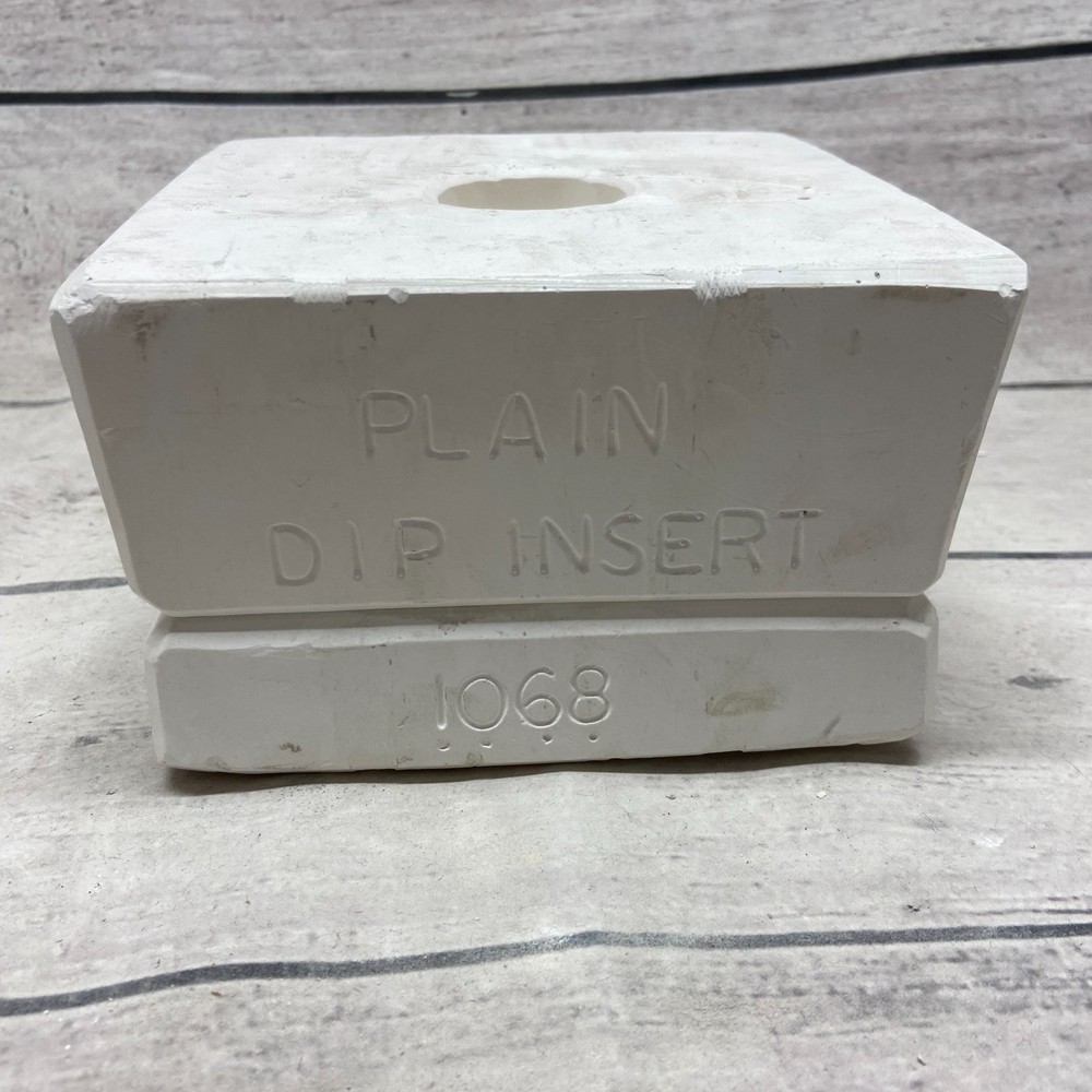 Vintage 1995 Boothe Mold Co Ceramic Casting Mold Plain Dip Insert #1068