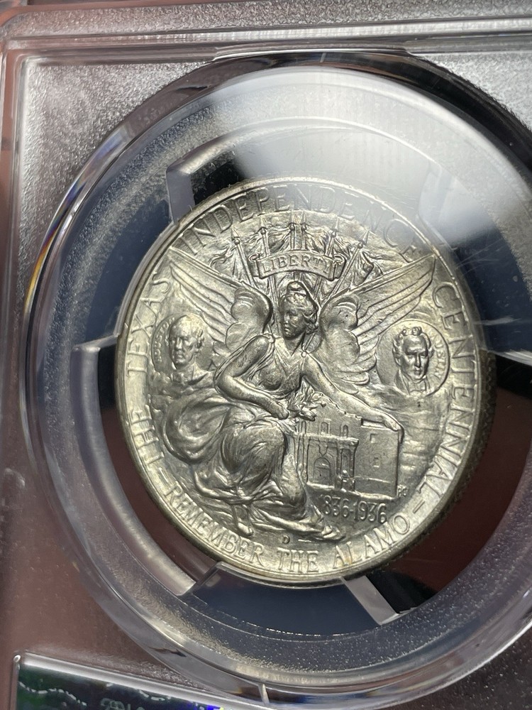 1935-D PCGS MS66 CAC Texas Commemorative Silver Half Dollar Semi-PL