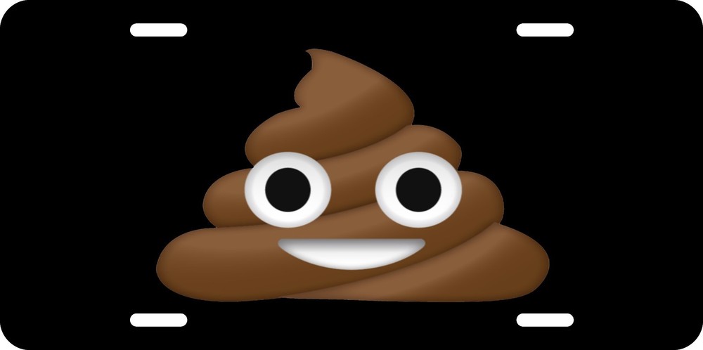Poop Emoji  License Plate