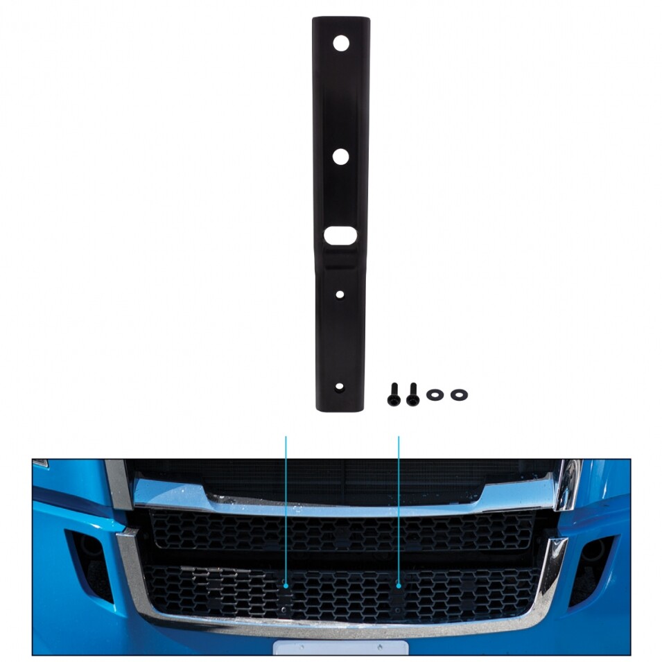 Bumper Mesh Bracket for 2018+ Freightliner Cascadia - Black - Driver/Passenger