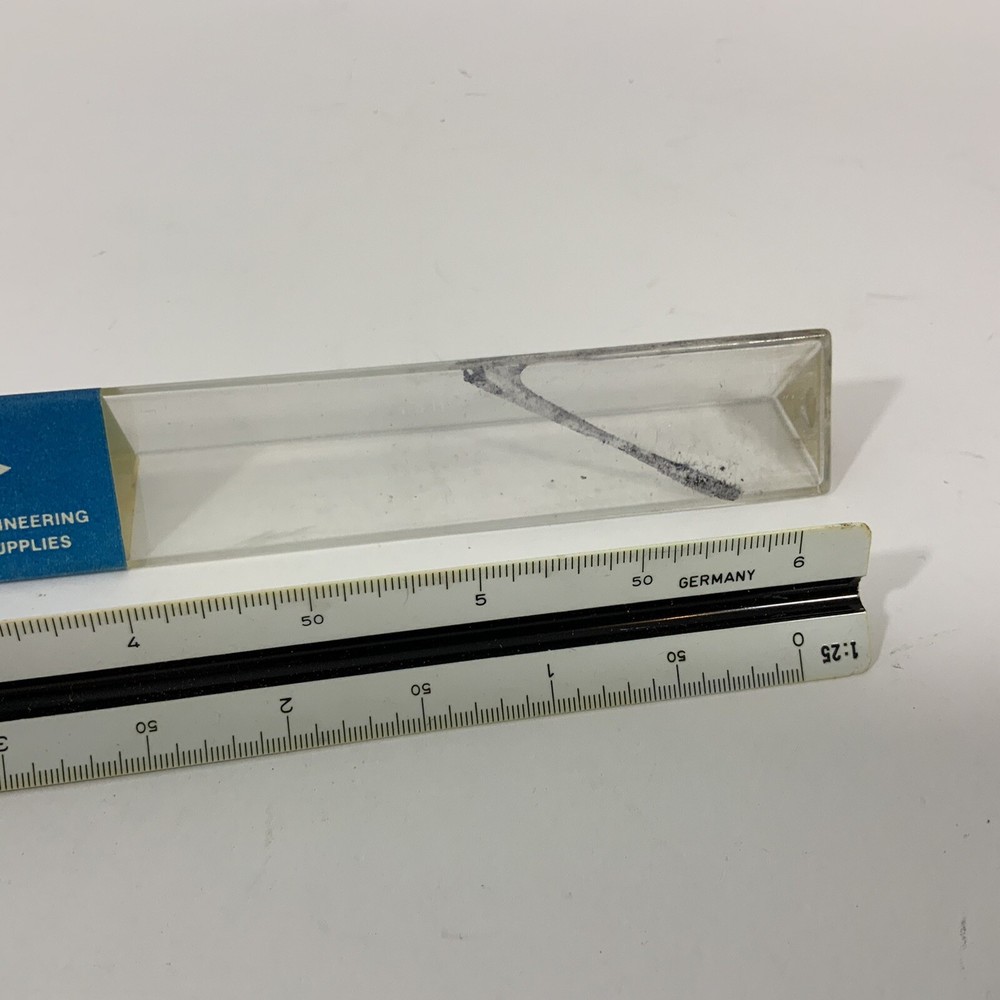 Alvin 740PM 12 Inch Architect Combination Triangular Scale West Germany in Tube