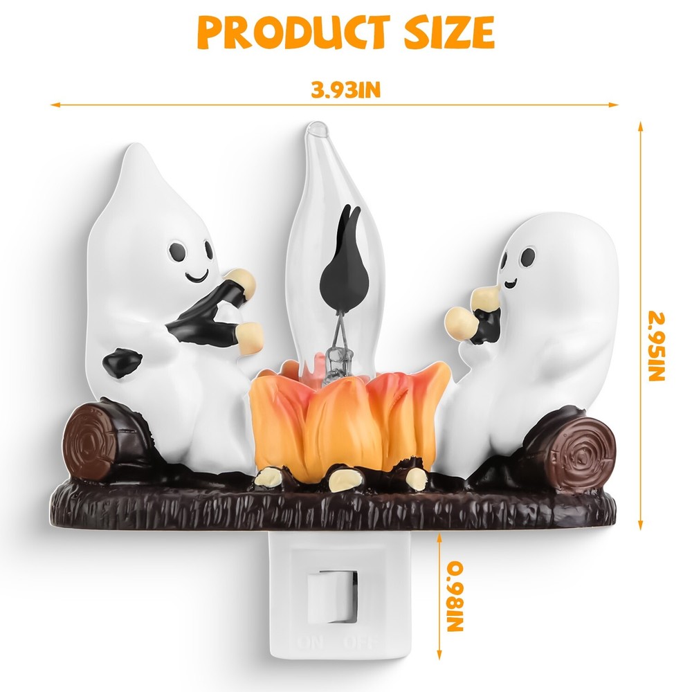Campfire Flickering, Ghosts Campfire Flicker Flame Halloween Nightlight