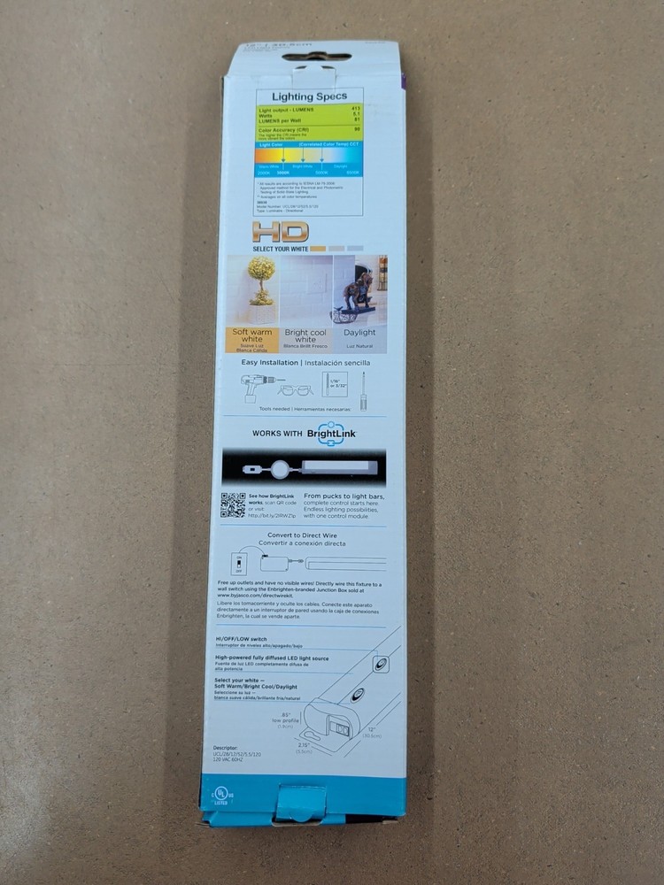 Enbrighten 12" LED Light 3 Settings 413 Lumens Dimmable Linkable LED Light