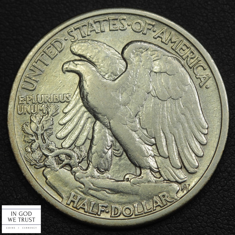 1916 S Walking Liberty Silver Half Dollar 50C