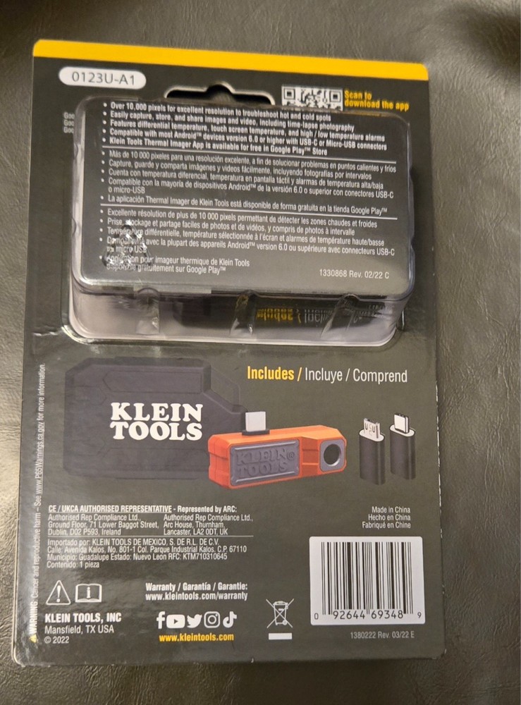 Klein Tools TI220 Thermal Imager for Android Devices, Thermal Imaging Camera,...