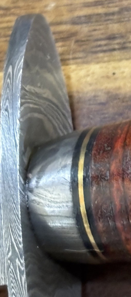 LARGE TOAD STICKER DAMASCUS DIRK DAGGER CUSTOM UNBRANDED W/SHEATH KDU