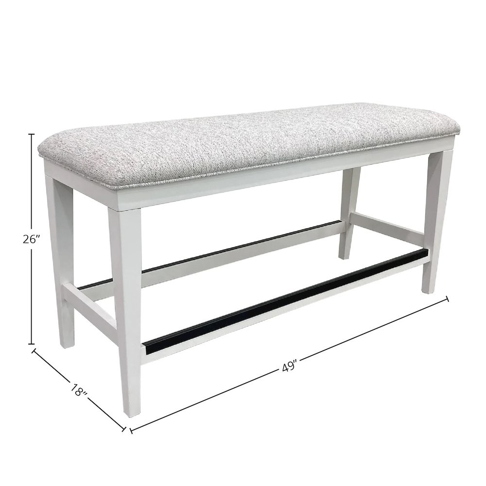 Modern Dining 49 In. Upholstered Counter Bench