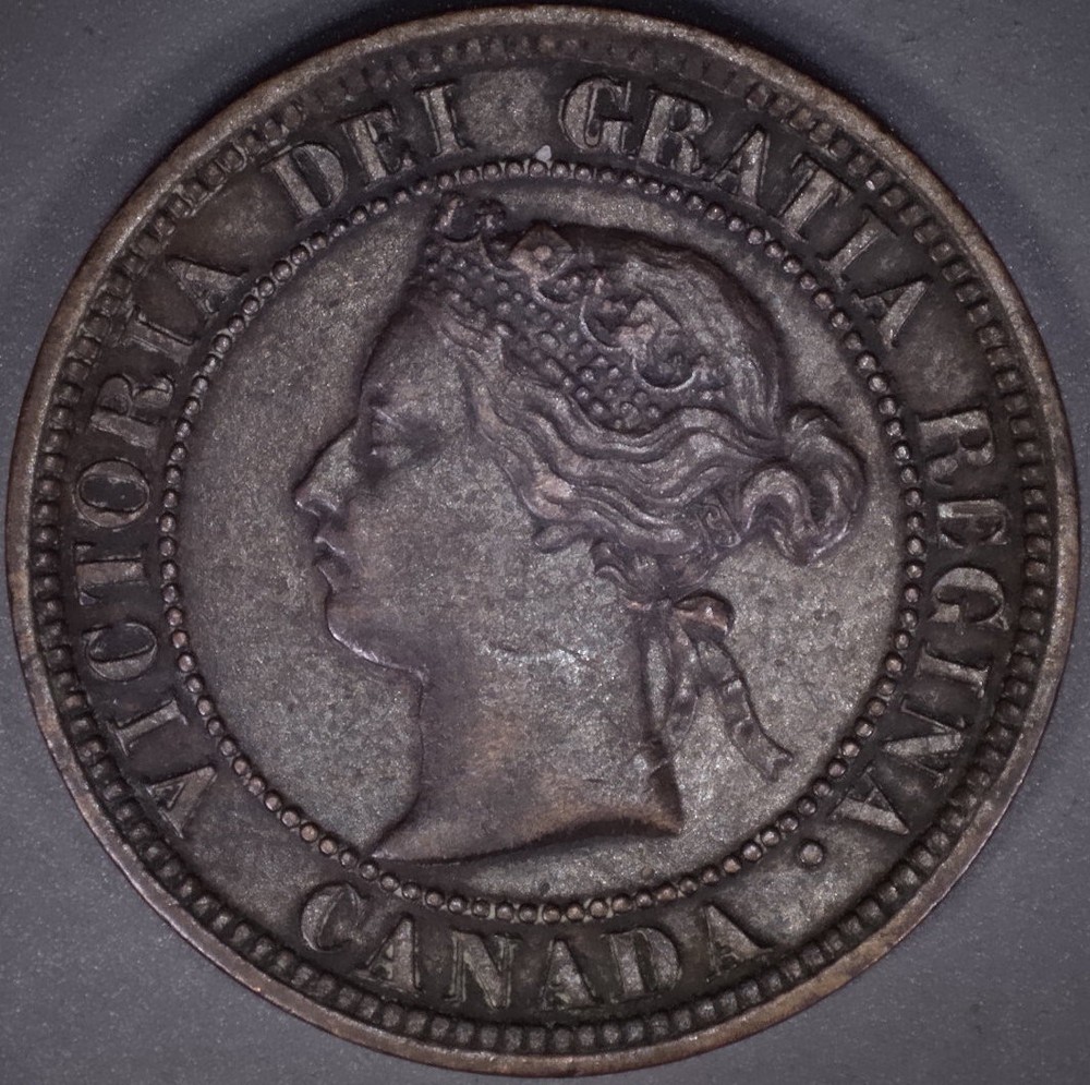 1876 Canada Large Cent AU