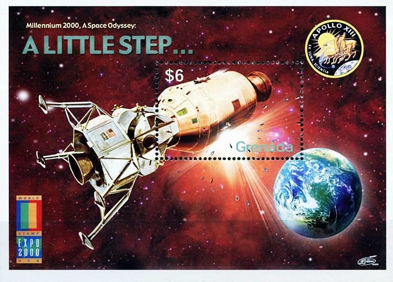 GRENADA 2000 EXPO/ MILLENNIUM S/S MNH ** unmounted SPACE PROJECTS / APOLLO XIII