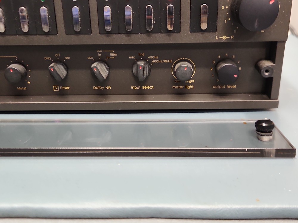 Technics RA-M95 cassette deck RP-9690 BOTH WORK LAZY DOOR OPEN. READ DESCRIPTIO