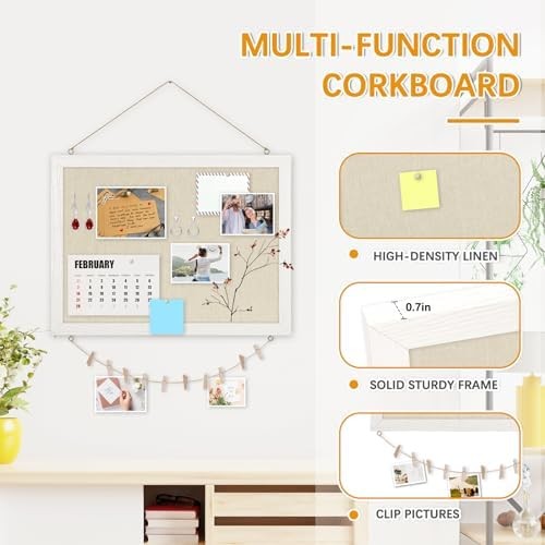 Small Framed Cork Bulletin Board