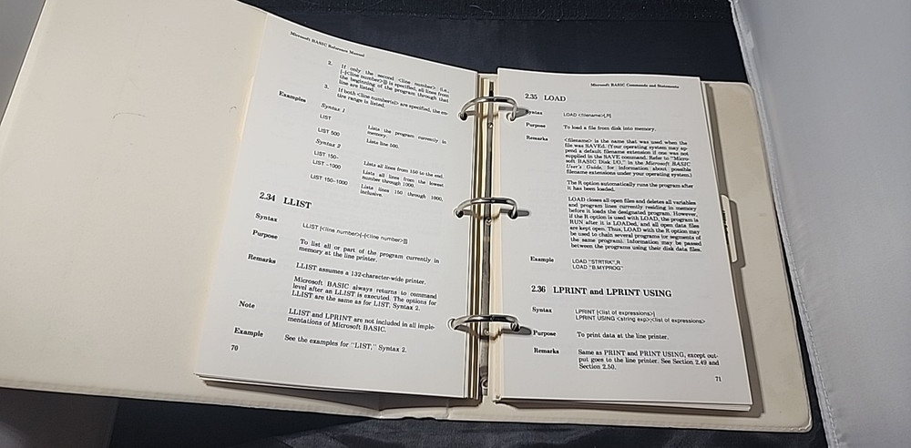 Vintage 1981 Microsoft BASIC Compiler Manual & Binder - CP/M-80 NO DISKS