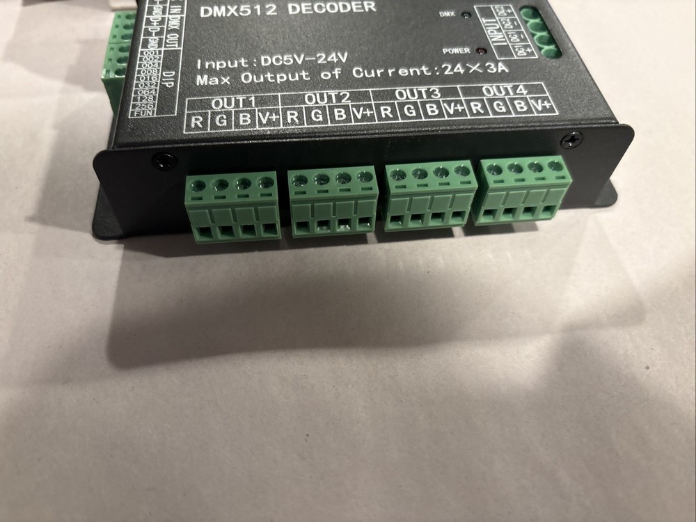 HIGH POWER LED DMX 512 OR DMX512 DECODER 24 CHANNEL