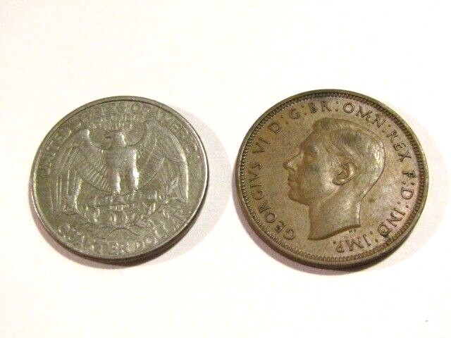 Great Britain 1943 1/2 Half Penny Coin Ship