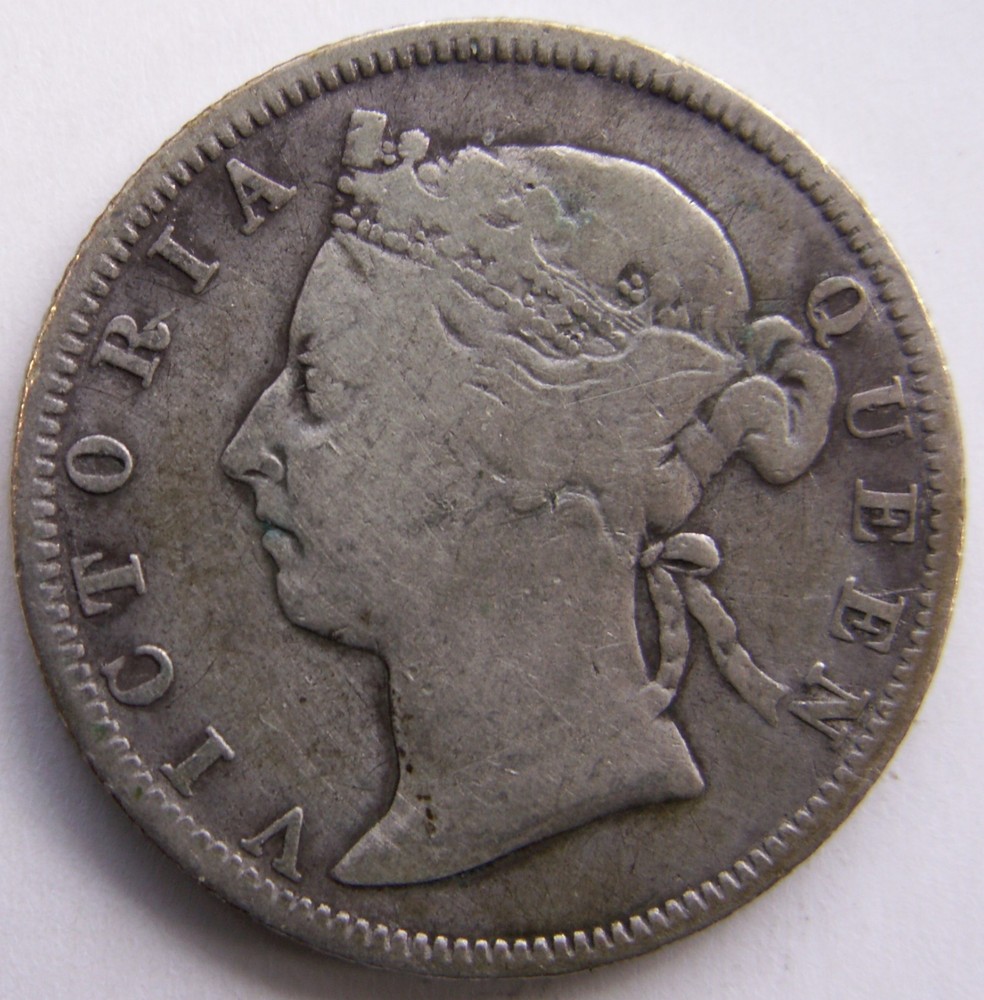STRAITS SETTLEMENTS / SILVER 20 TWENTY CENT 1896