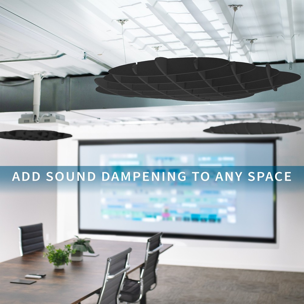 VIVO Black Acoustic Ceiling Waffle Panel