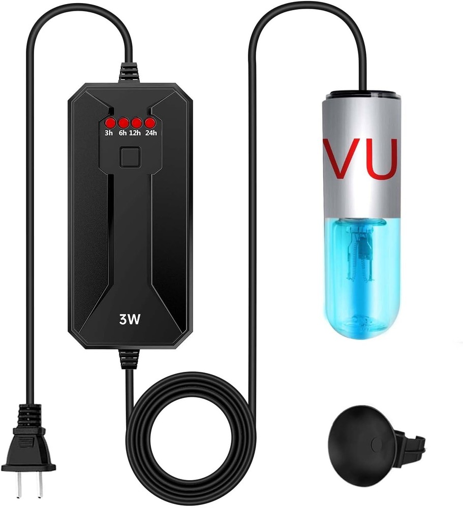 Mini 3W Aquarium Clean Light with Timer Algae Removal Fish Tank LED...