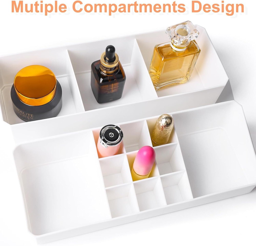Vanity Makeup Organizer, Countertop Organizer with Makeup Brush Holder