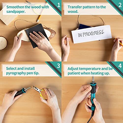 930-IV Pyrography Wood Burning Pen Kit Adjustable Temperature, Power Switch,