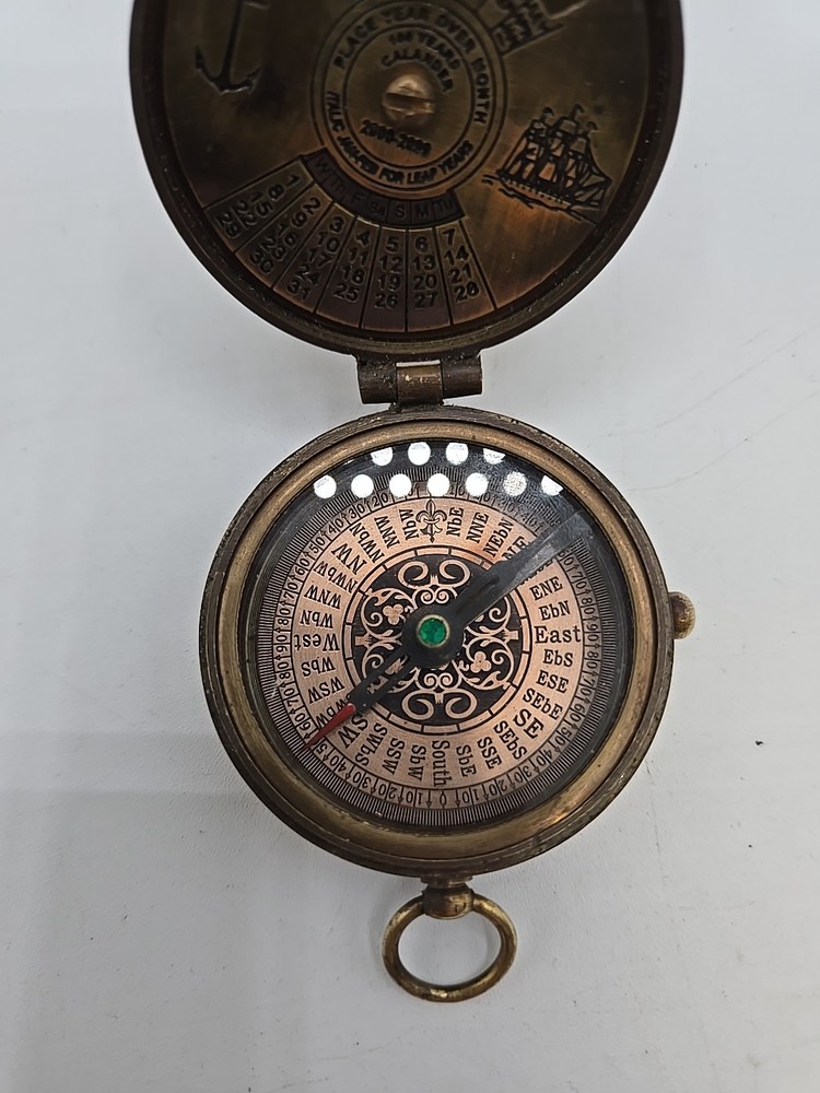 Vintage Brass Nautical Compass