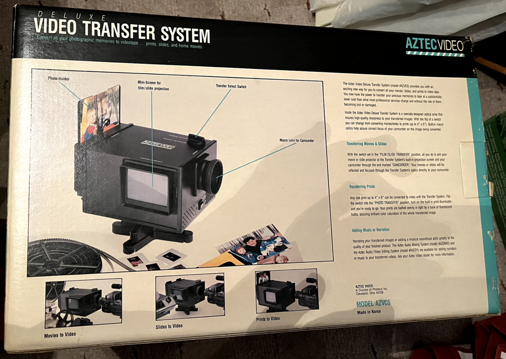 Aztec Deluxe Video Transfer System, New in Box
