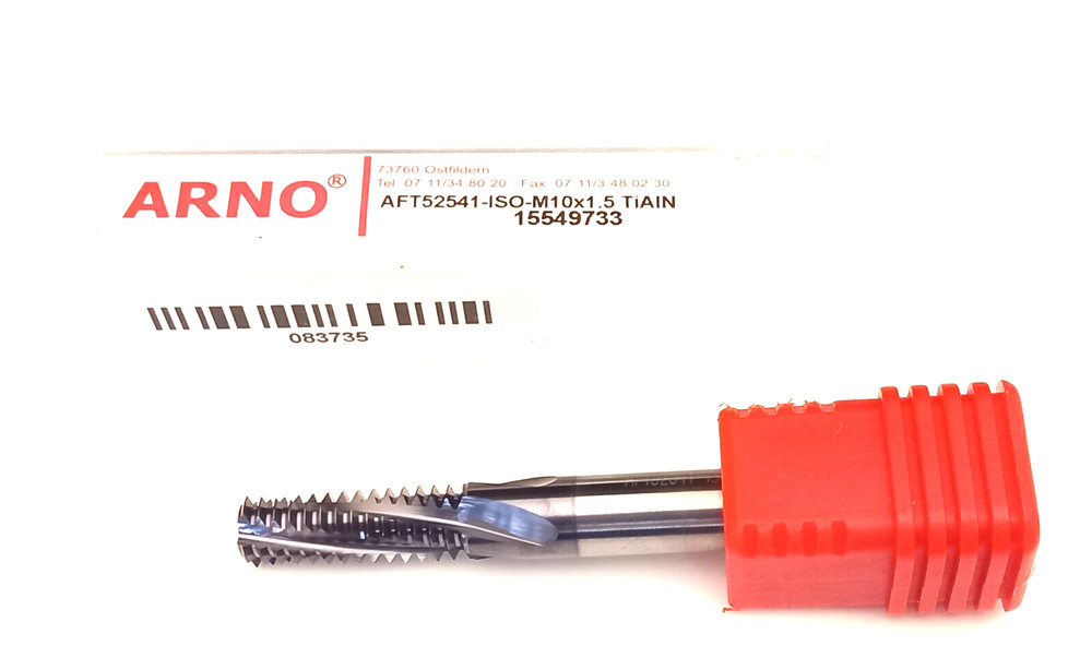 ARNO Solid Carbide  Thread Milling  AFT52541-ISO-M10x1.5 TIAIN
