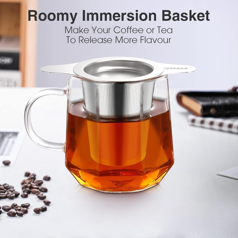 IPOW Reusable Stainless Steel Coffee Filter, 1 Pack,