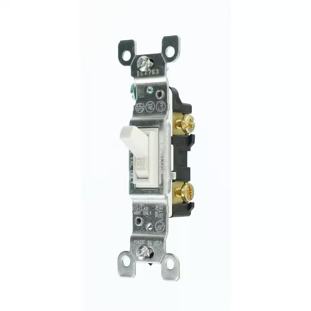 15 Amp Single-Pole Switch, White (10-Pack) 1451-2WM