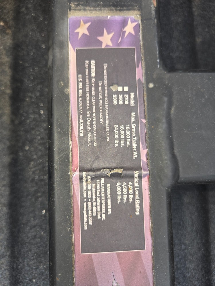 PullRite 2300s Fifth Wheel Hitch Ram Puck mount