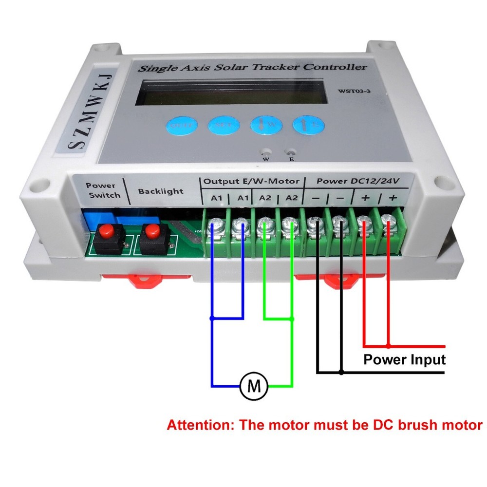 Single Axis Solar Tracker LCD Controller for Solar Panel Tracking Track Kits IG