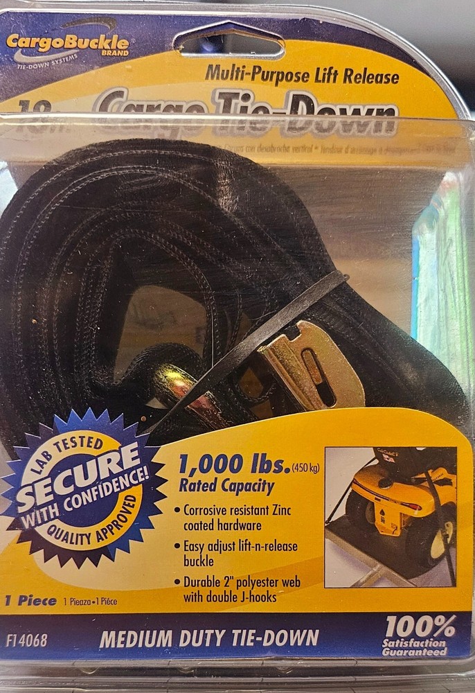 CARGOBUCKLE 18ft CARGO TIE-DOWN 1,000 lbs Raited Capacity