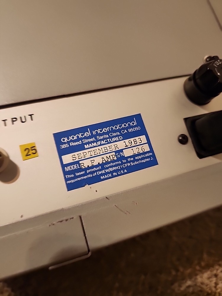 Quantel International RF Amplifier 1983