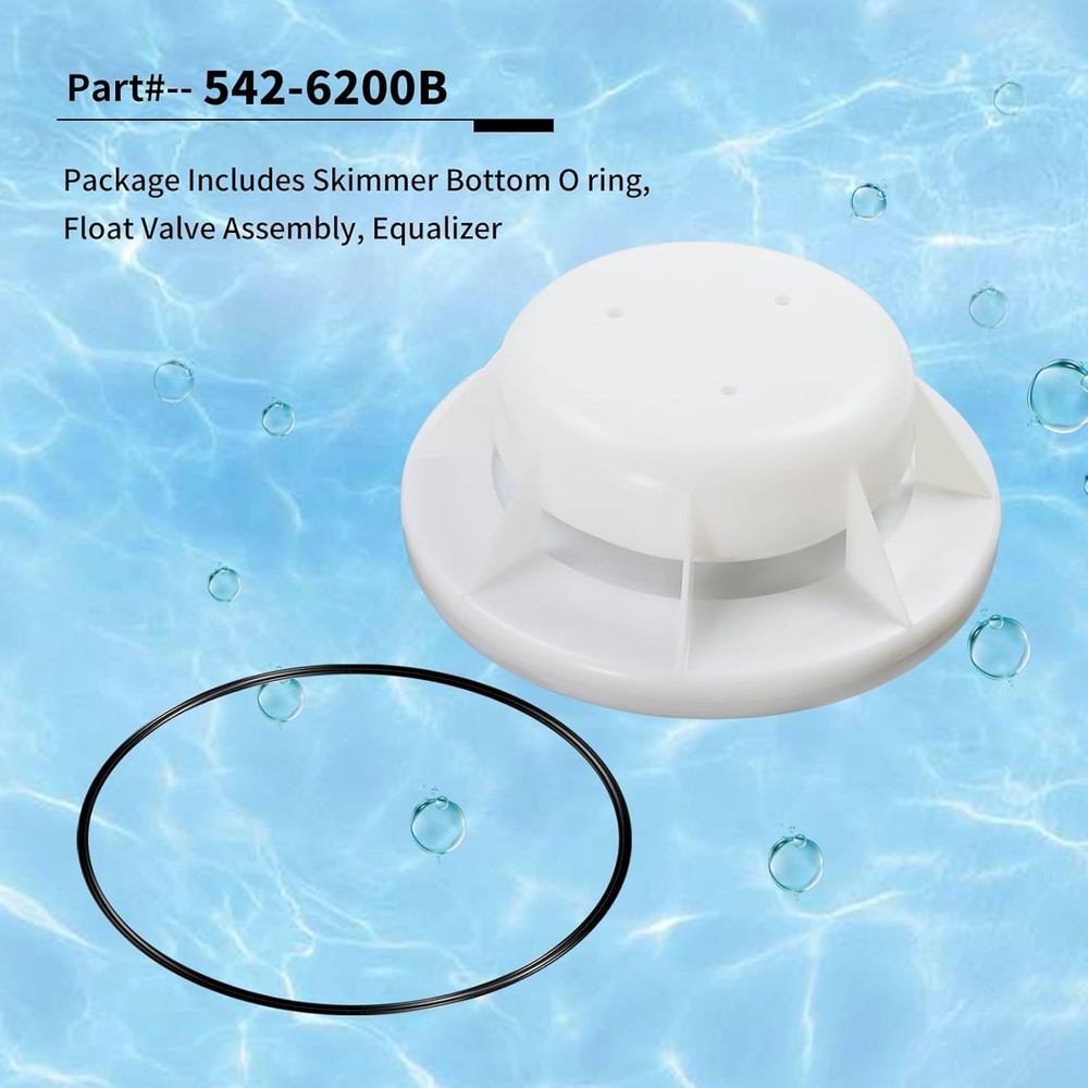 542-6200B Plastic Equalizer Skimmer Float Valve Assembly with O-Ring,...