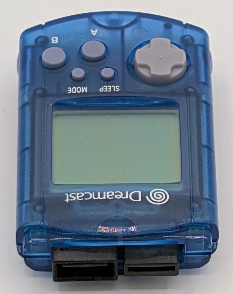 Authentic Sega Dreamcast VMU Translucent Blue OEM Tested Working HTF