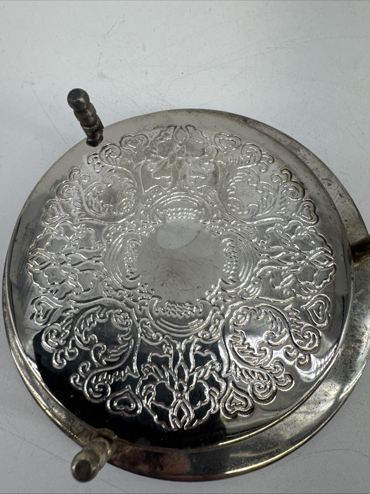 3 High Quality Silver Plated Antique Drink Coasters